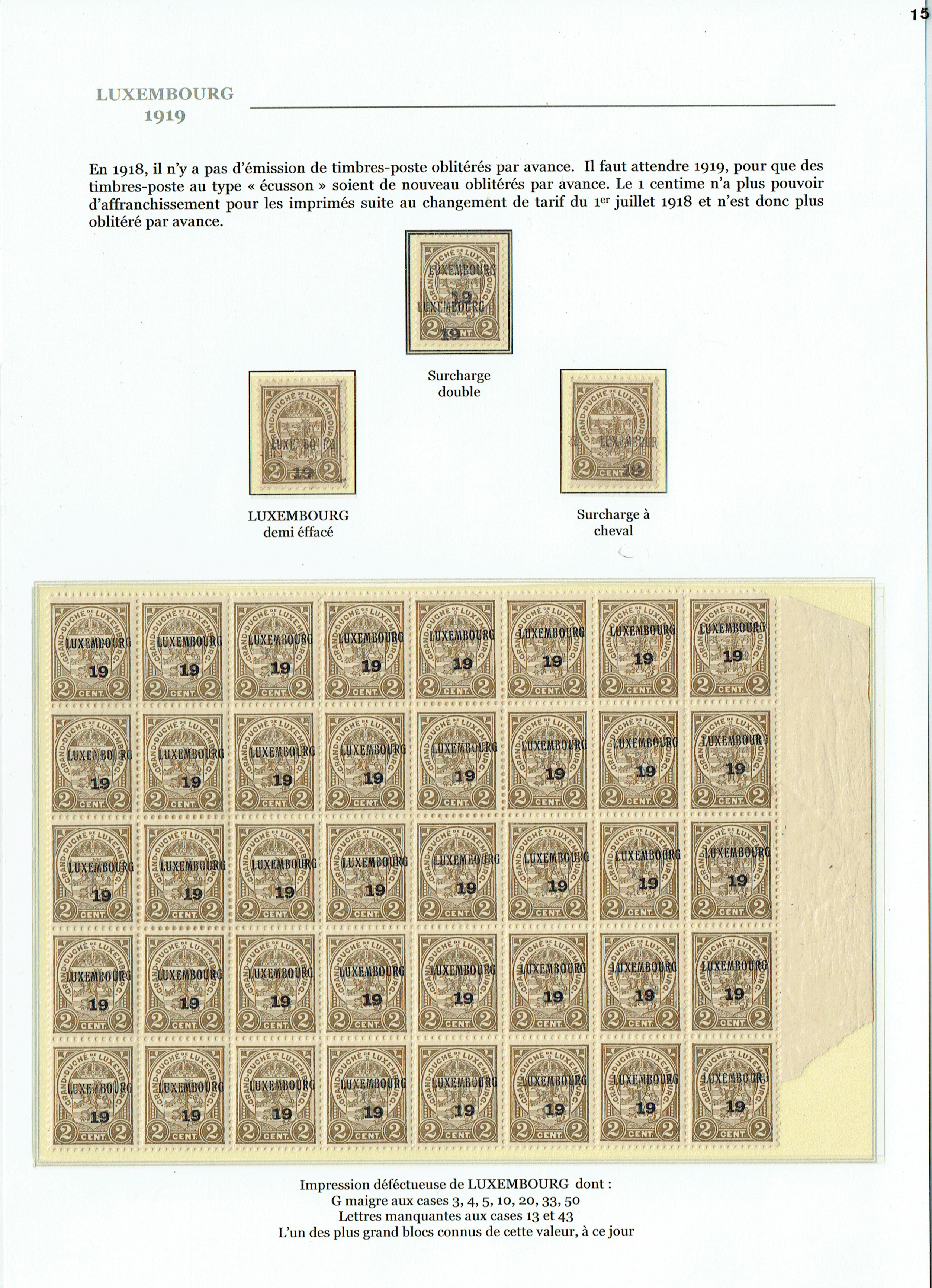Les timbres-poste au type ���Ecusson��� oblit��r��s par avance p. 14