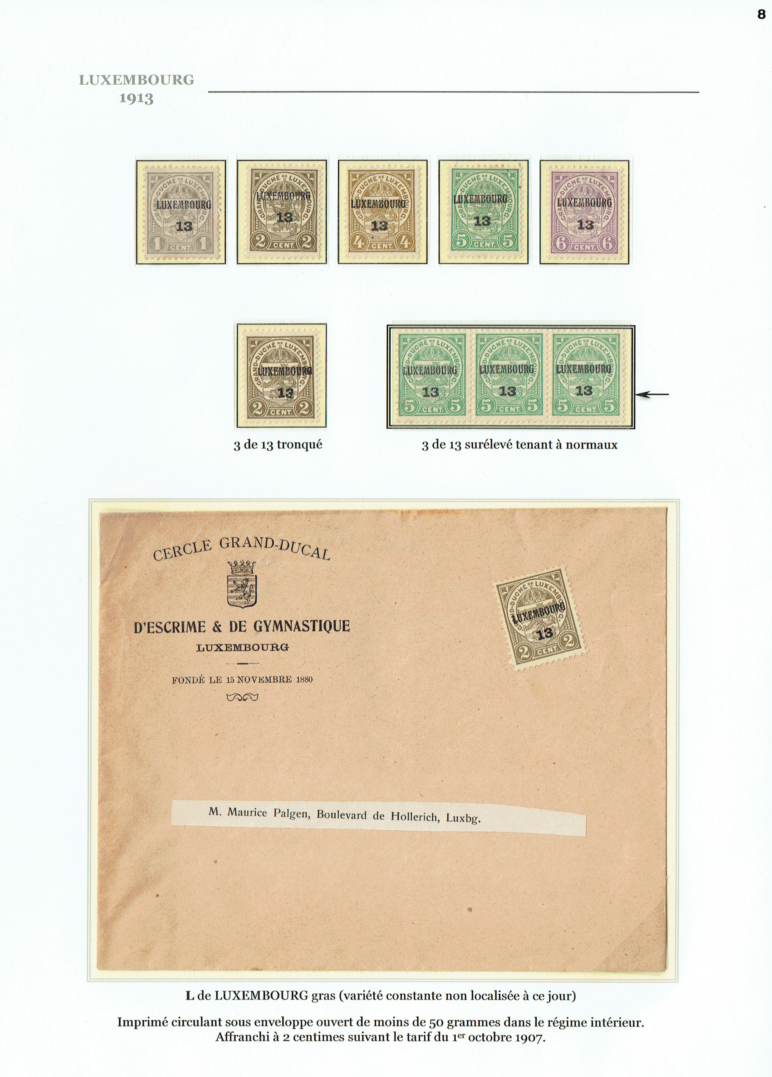 Les timbres-poste au type ���Ecusson��� oblit��r��s par avance p. 8