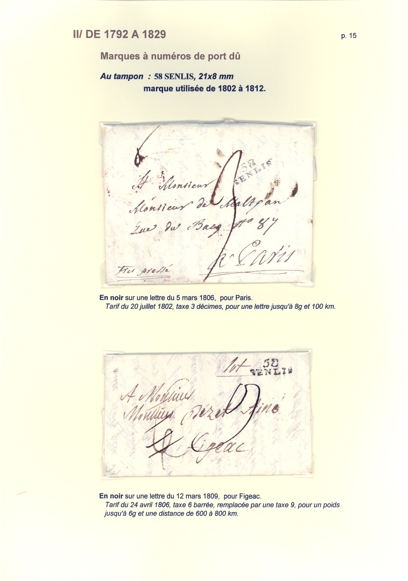 Histoire postale de Senlis des origines ������������������ 1904 p. 15