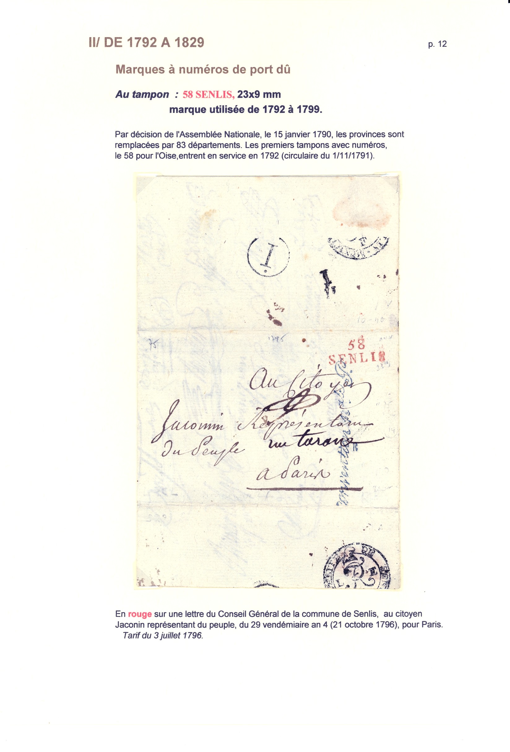 Histoire postale de Senlis des origines �� 1904 p. 12