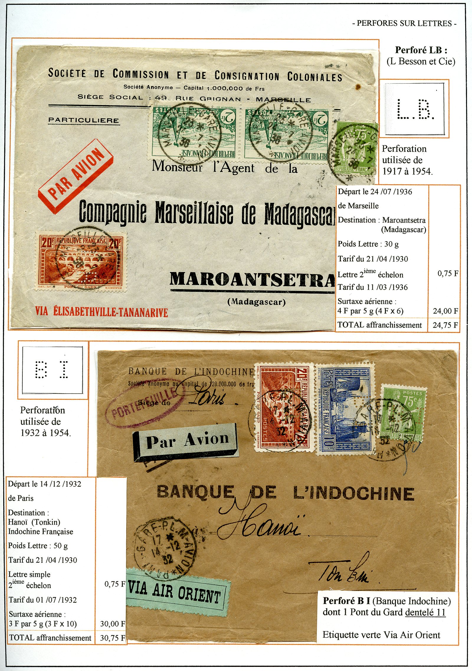 Les tarifs et les diff��rentes utilisations postales du 20 F. Pont du Gard p. 3