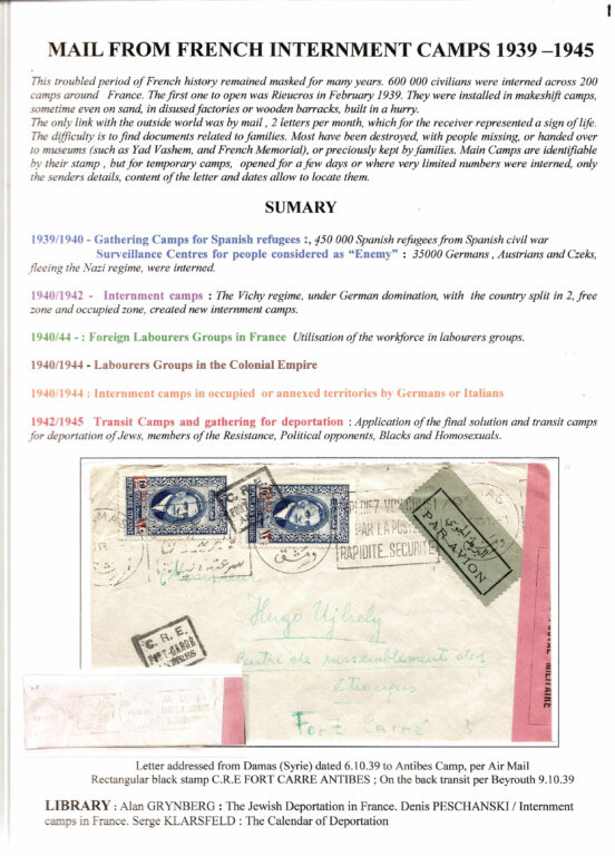 Traces de vie – Le courrier des internés et déportés de la 2ème guerre mondiale