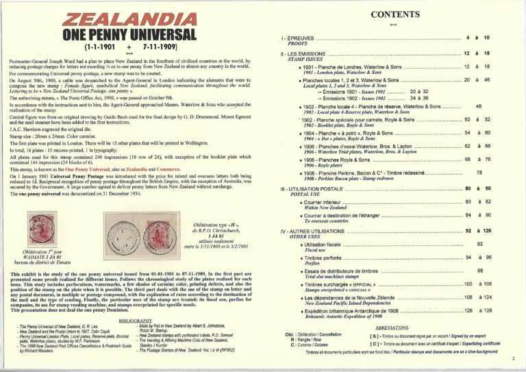 Zealandia, one penny universal (1/01/1901 – 7/11/1909)