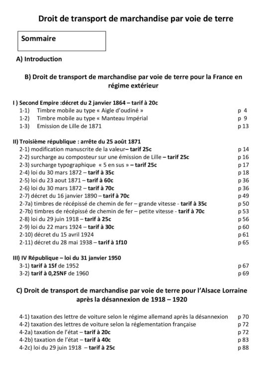 Droit de transport de marchandises pour la France en régime extérieur