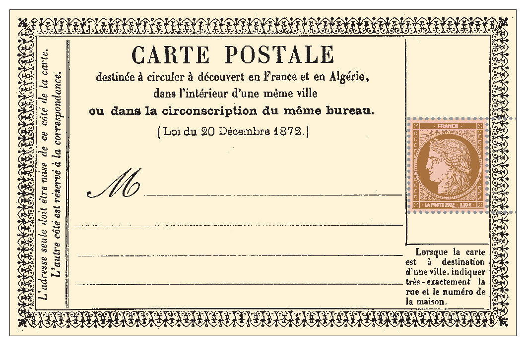 Bloc 150 ans de la carte postale