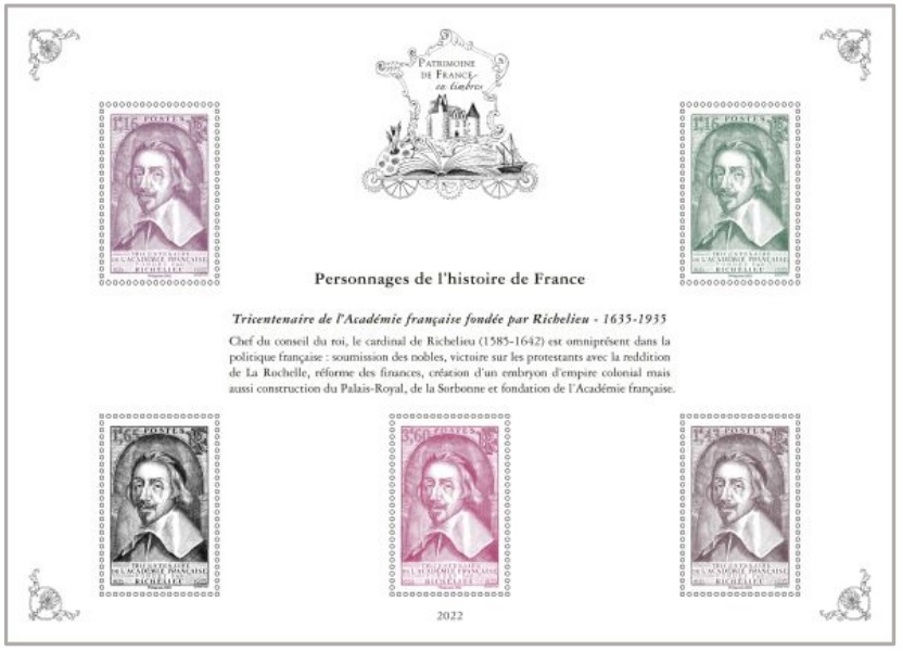 Emission Le patrimoine de France en timbres
